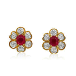 RUBY AND DIAMOND EARRINGS