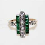 “Ring with diamonds and emeralds” - photo 1