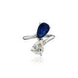 DIAMOND AND SAPPHIRE RING - Foto 1