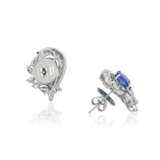 SAPPHIRE AND DIAMOND EARRINGS - photo 2