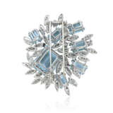 AQUAMARINE AND DIAMOND BROOCH, MOUNTED BY BOUCHERON - photo 2