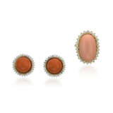 SET OF CORAL AND DIAMOND JEWELLERY - Foto 1