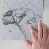 Zeichnung „Рисунок обнаженной модели Отчаяние“, Papier, уголь, Realismus, Genre Nude, Russland, 2021 - Foto 4
