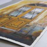 Жёлтая дверь Акварельная бумага Акварельная графика Реализм Архитектурный пейзаж Узбекистан 2020 г. - фото 2