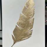 Gemälde „Golden Feather“, acrylic on canvas, Acrylfarbe, impasto, Finnland, 2022 - Foto 3