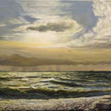Ölgemälde „Море, солнце, облака картина маслом.“, Leinwand auf dem Hilfsrahmen, Öl, Impressionismus, Landschaftsmalerei, Russland, 2022 - Foto 1