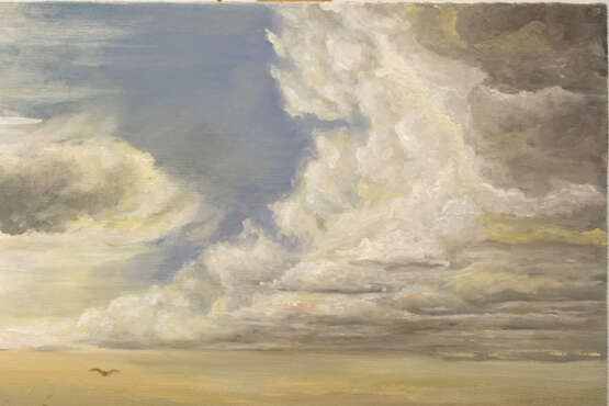 Ölgemälde „Море, солнце, облака картина маслом.“, Leinwand auf dem Hilfsrahmen, Öl, Impressionismus, Landschaftsmalerei, Russland, 2022 - Foto 4