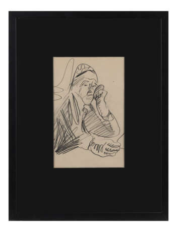 Сидящая женщина Анатолий Зверев Paper Pencil Russia 1950-е - photo 1