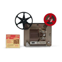 AN 8 MM BELL & HOWELL FILM PROJECTOR WITH SUPER 8MM FILM OF ALI-FORMAN FIGHT