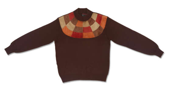 AJ LESTER WOOL AND LEATHER SWEATER, LATE 1970s - Foto 1