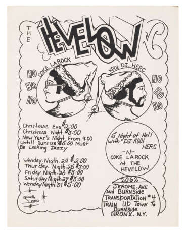 TWO FLYERS FOR DJ KOOL HERC EVENTS AT THE HEVELOW - фото 4