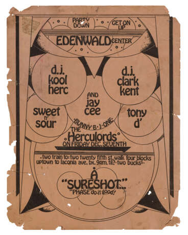 AN EDENWALD CENTER FLYER FEATURING DJ KOOL HERC AND THE HERCULORDS - Foto 1