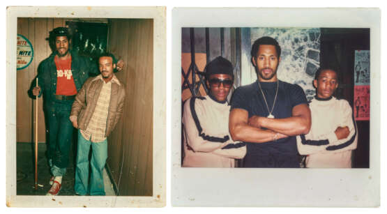 TWO POLAROID PORTRAITS: DJ KOOL HERC WITH BUSY BEE AND HIS FRIEND AT STAFFORD’S PLACE, UNIVERSITY AVENUE AND DJ KOOL HERC WITH SPIP - Foto 1