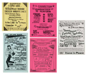 NINE T-CONNECTION FLYERS FROM 1980-1981