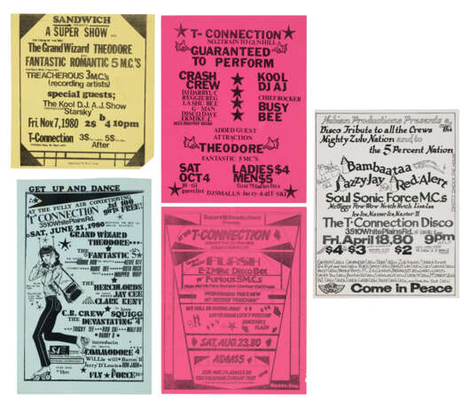 NINE T-CONNECTION FLYERS FROM 1980-1981 - photo 1
