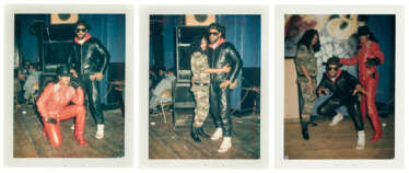 THREE POLAROID PORTRAITS OF DJ KOOL HERC WITH FRIENDS: TWO AT SPIDER CLUB, BRONX, NY AND ONE AT T-CONNECTION, BRONX, NY