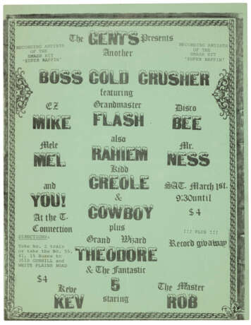 SIX 1980 HIP HOP FLYERS FEATURING THE T-CONNECTION, ECSTASY GARAGE, STARDUST ROOM AND MORE. - Foto 2