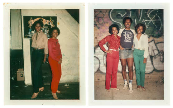 TWO POLAROID PORTRAITS: DJ KOOL HERC WITH TWO FRIENDS AT HILLSIDE PROJECTS, NEAR BOSTON ROAD AND DJ KOOL HERC’S SISTER LORICE WITH FRIEND AT T-CONNECTION - фото 1