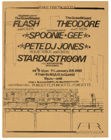 SIX 1980 HIP HOP FLYERS FEATURING THE T-CONNECTION, ECSTASY GARAGE, STARDUST ROOM AND MORE. - фото 5