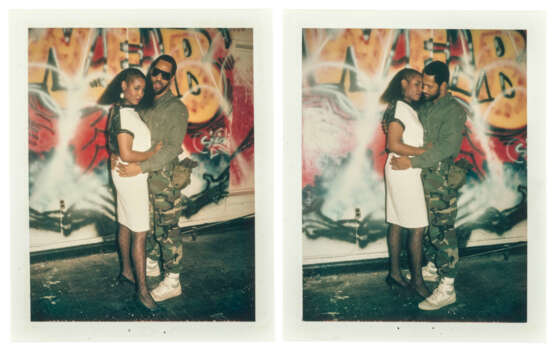 TWO PORTRAITS OF DJ KOOL HERC WITH A FRIEND AT THE SPIDER CLUB, BRONX, NY - Foto 1