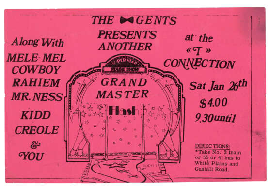 SIX 1980 HIP HOP FLYERS FEATURING THE T-CONNECTION, ECSTASY GARAGE, STARDUST ROOM AND MORE. - photo 6