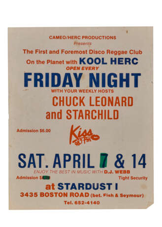 ELEVEN STARDUST FLYERS FEATURING DJ KOOL HERC AND OTHERS - Foto 10