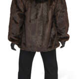 REVERSIBLE MAN ART FAUX FUR AND LEATHER HOODED JACKET, MID-1980S - photo 2