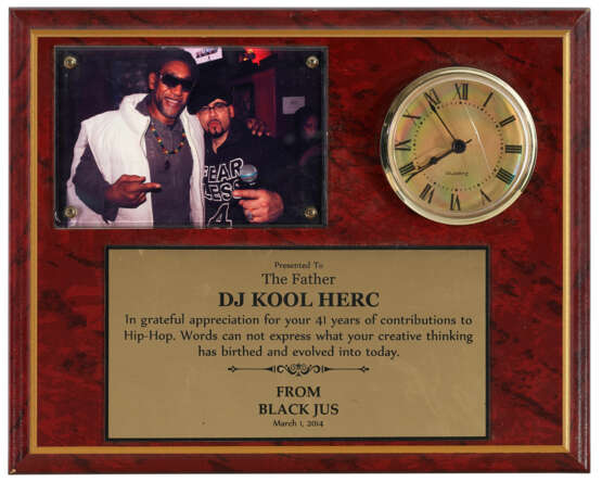 APPRECIATION AWARD PRESENTED TO DJ KOOL HERC - photo 1