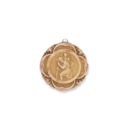 A GOLD SAINT CHRISTOPHER MEDAL - фото 1