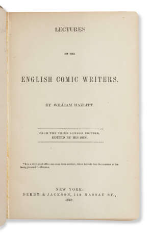 Hazlitt's Lectures on English Comic Writers and Poets - Foto 3