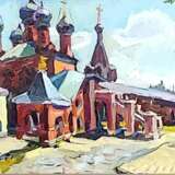 Лето в зените в Крутицком подворье Canvas on the subframe Oil paint Realism Cityscape Russia 2022 - photo 1