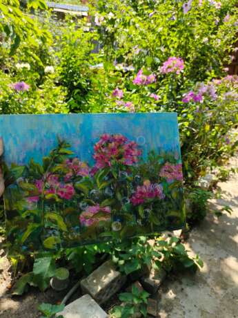 July day АКРИЛ НА ХОЛСТЕ НА МДФ Painting with acrylic Impressionism painting nature Ukraine 2022 - photo 4