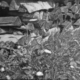 Bleistiftzeichnung, Gemälde „На траве“, ватман, Holzkohle, Realismus, Landschaftsmalerei, Russland, 2022 - Foto 1