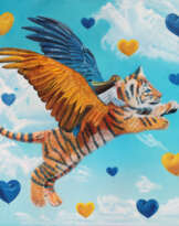 Oil painting «Winged tiger cub» Oil painting «Winged tiger cub»