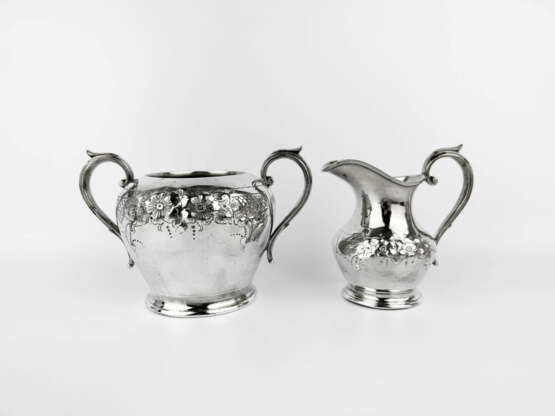 Чайно-кофейный набор, Harrison Fisher & Co, Silver plated metal, Англия, 1897 - photo 4