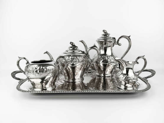 Чайно-кофейный набор, Harrison Fisher & Co, Silver plated metal, Англия, 1897 - photo 1