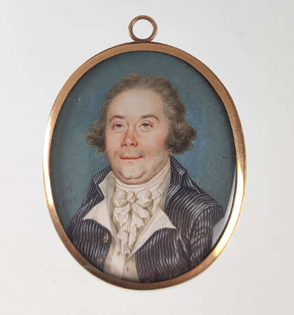 Miniatur Portrait im Goldrahmen datiert 1793 - Foto 1