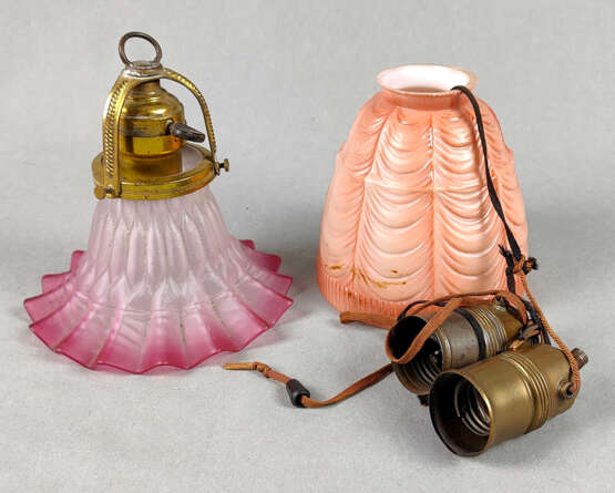 Faltenglas Deckenlampe um 1910 u.a. - Foto 1