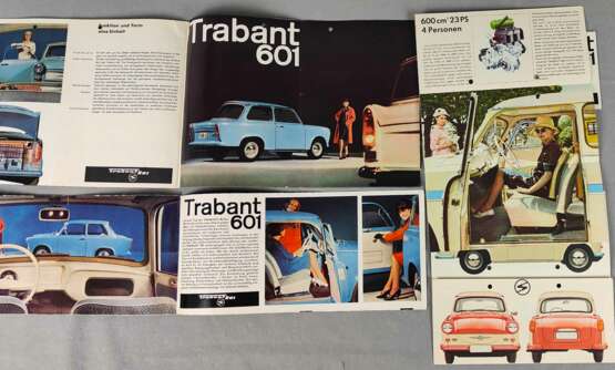 5 Trabant 600 und 601 Prospekte 1950/60er Jahre - Foto 2