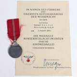Medaille Winterschlacht im Osten 1941/42 mit Urkunde - photo 1
