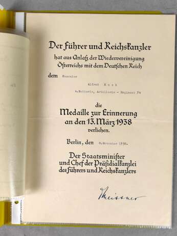 Urkunden Nachlass 1938/43 - фото 2