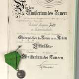 MdI Ehrenzeichen für Treue in der Arbeit mit Urkunde 1911 - Foto 1