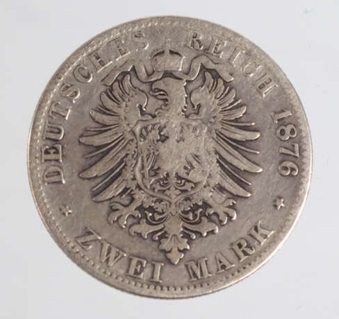 2 Mark Ludwig II König von Bayern 1876 D - Foto 2