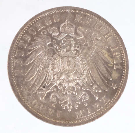 3 Mark Wilhelm II von Württemberg 1911 F - фото 2