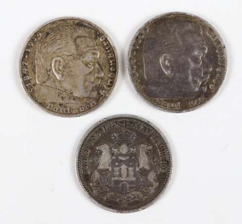 3 Münzen 1876/1936 - фото 1