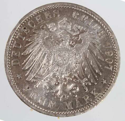 5 Mark Wilhelm II Preussen 1907 A - photo 2