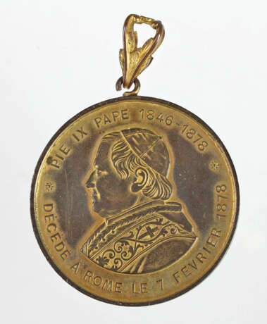 tragbare Bronzemedaille Vatikan 1878 - Foto 1