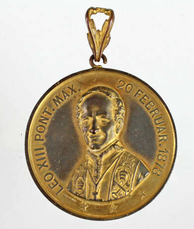 tragbare Bronzemedaille Vatikan 1878 - фото 2