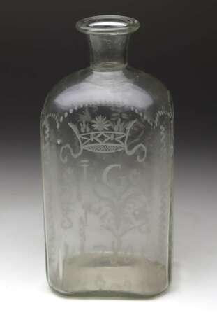 beschliffene Barock Flasche 1780 - Foto 1