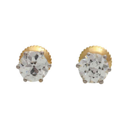 Paar Diamantohrstecker ca. 2 ct, - photo 1